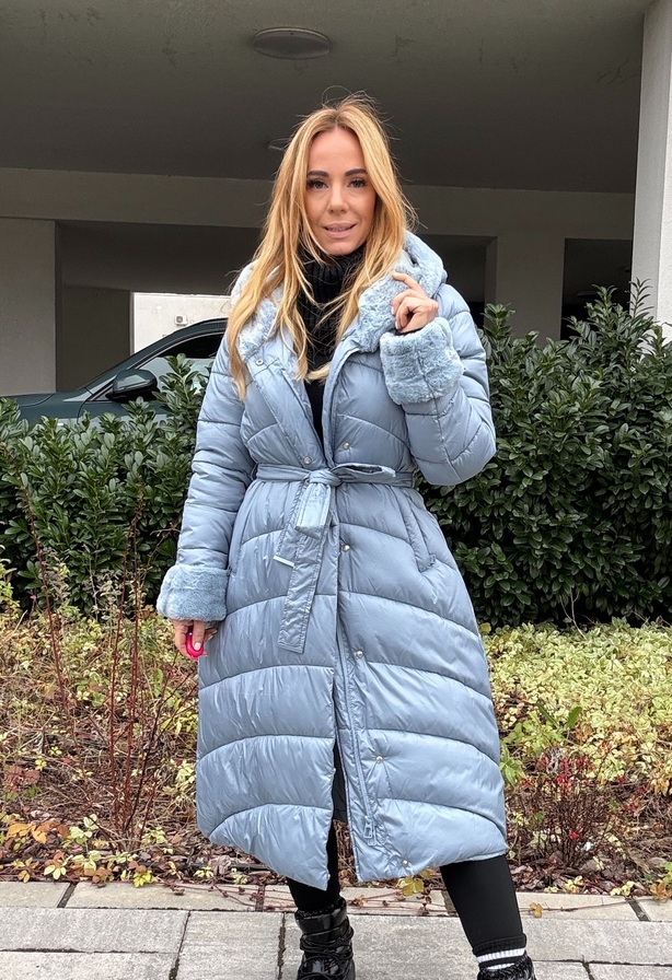 Glint kabát babakék – Innova Fashion
